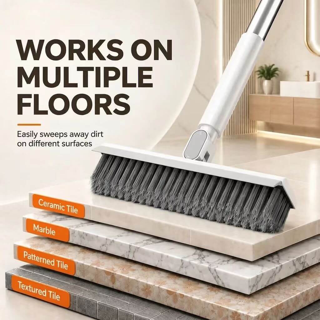 360° Rotating Gap Cleaning Tool – Extendable Crevice Cleaner with Adjustable Handle for Windows, Sliding Doors, Hard-to-Reach Areas & Deep Home Cleaning