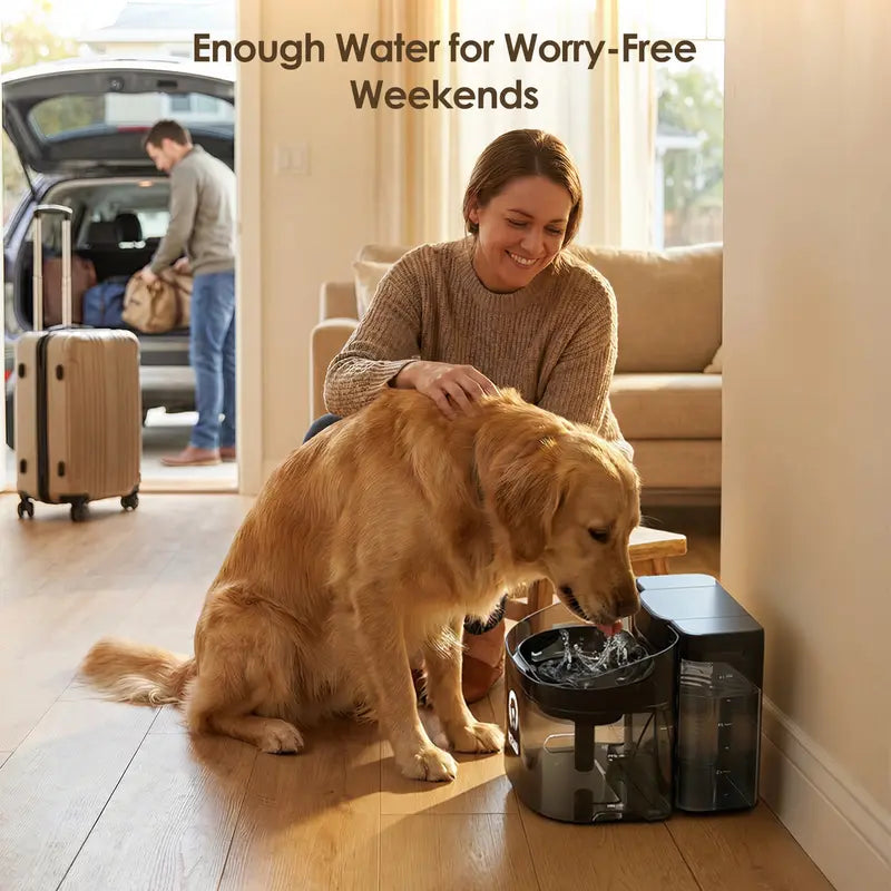 11L Large Dog Water Fountain – Automatic Drinking Water Dispenser with 5L Bowl & 6L Reserve Tank, Anti-Spill Design, Multi-Layer Filtration, Ultra-Quiet & BPA-Free