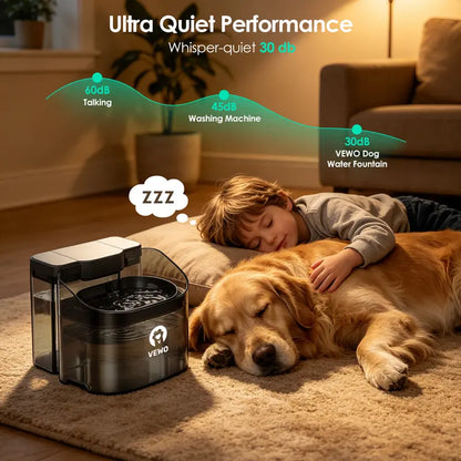 11L Large Dog Water Fountain – Automatic Drinking Water Dispenser with 5L Bowl & 6L Reserve Tank, Anti-Spill Design, Multi-Layer Filtration, Ultra-Quiet & BPA-Free