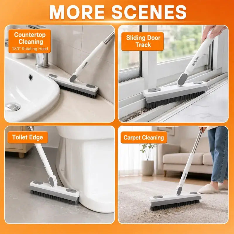 360° Rotating Gap Cleaning Tool – Extendable Crevice Cleaner with Adjustable Handle for Windows, Sliding Doors, Hard-to-Reach Areas & Deep Home Cleaning