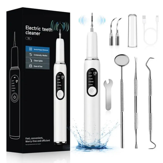 Ultrasonic Dental Plaque & Tartar Remover – Professional Electric Teeth Cleaning Kit for Stains, Plaque & Tartar Removal, Safe & Gentle At-Home Oral Care Tool
