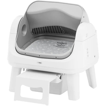 Automatic Self-Cleaning Cat Litter Box – Open-Top Hands-Free Design with Easy-Entry Front Step, Triple Safety Protection & No App Required for Convenient Pet Care