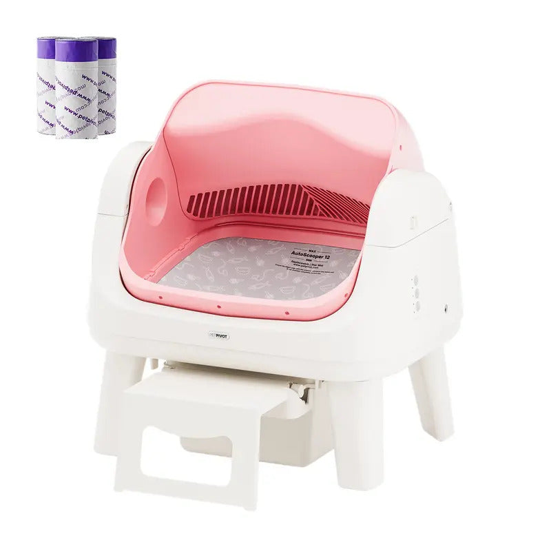 Automatic Self-Cleaning Cat Litter Box – Open-Top Hands-Free Design with Easy-Entry Front Step, Triple Safety Protection & No App Required for Convenient Pet Care