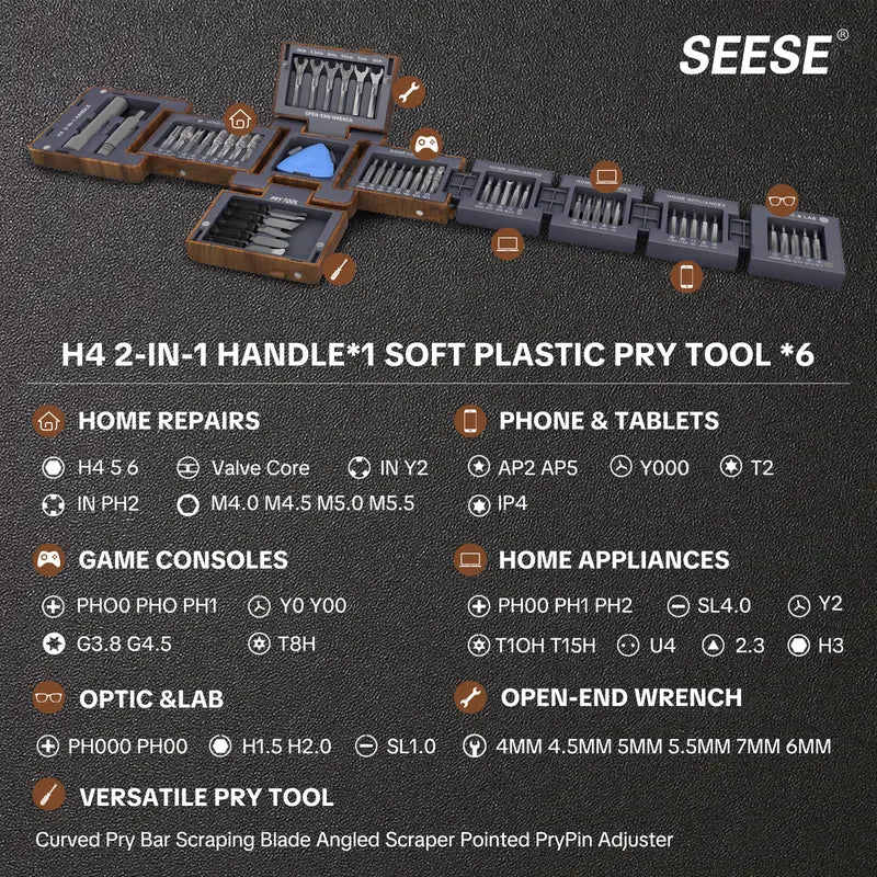 55-in-1 Magnetic Precision Screwdriver Set – Multi-Bit Repair Tool Kit for Electronics, Furniture, Home Maintenance & DIY Projects