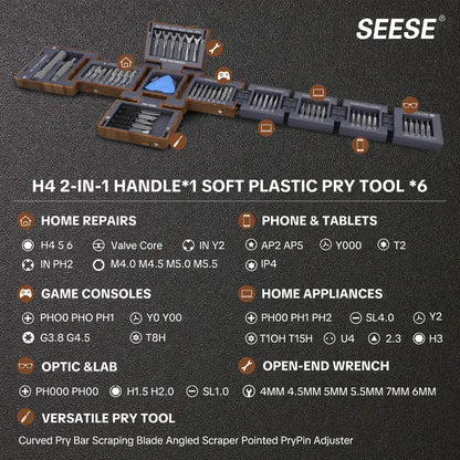 55-in-1 Magnetic Precision Screwdriver Set – Multi-Bit Repair Tool Kit for Electronics, Furniture, Home Maintenance & DIY Projects
