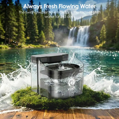 11L Large Dog Water Fountain – Automatic Drinking Water Dispenser with 5L Bowl & 6L Reserve Tank, Anti-Spill Design, Multi-Layer Filtration, Ultra-Quiet & BPA-Free