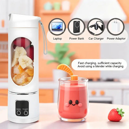Portable USB Rechargeable Blender with Leakproof Design, Mini Personal Smoothie Maker for Travel, Gym, Home & On-the-Go Drinks